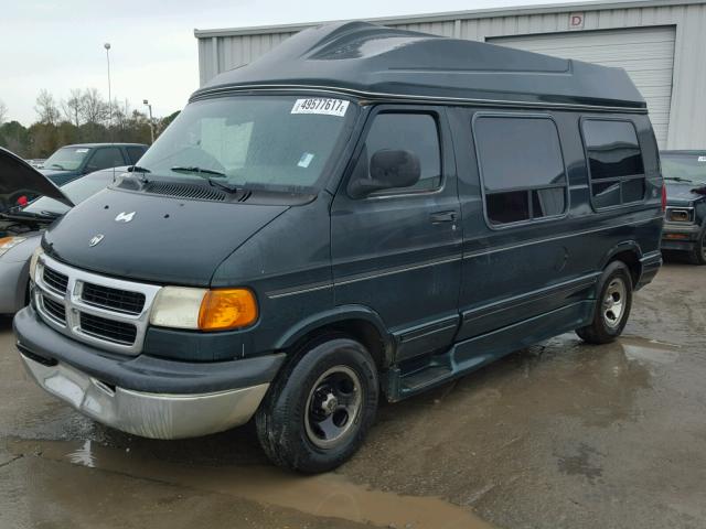 2B6HB11Z22K146485 - 2002 DODGE RAM VAN B1 GREEN photo 2