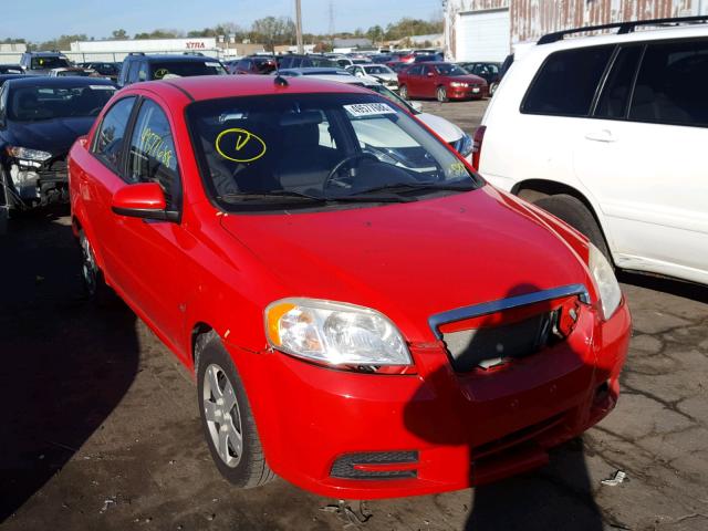 KL1TD56E59B661260 - 2009 CHEVROLET AVEO LS RED photo 1