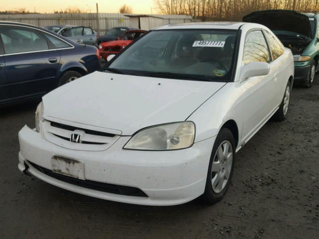 1HGEM22992L048181 - 2002 HONDA CIVIC EX WHITE photo 2