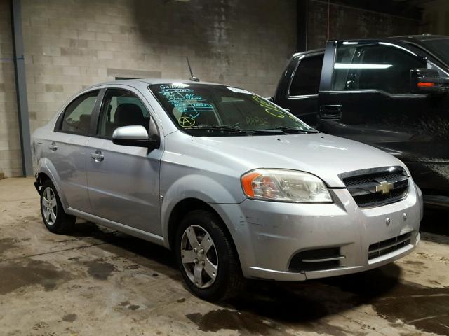 KL1TD56E49B665378 - 2009 CHEVROLET AVEO LS SILVER photo 1