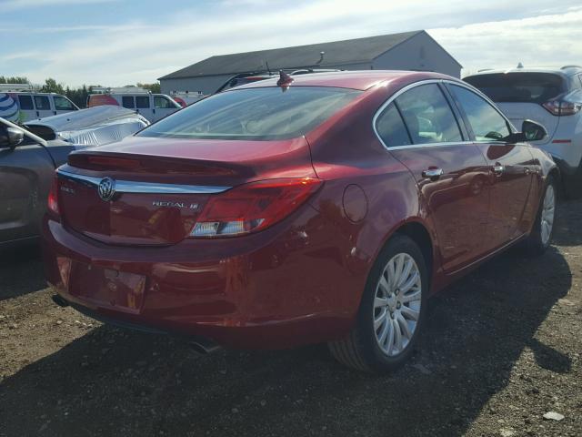 2G4GS5EV4D9249192 - 2013 BUICK REGAL PREM RED photo 4