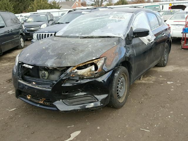 3N1AB7AP2DL771381 - 2013 NISSAN SENTRA S BLACK photo 2