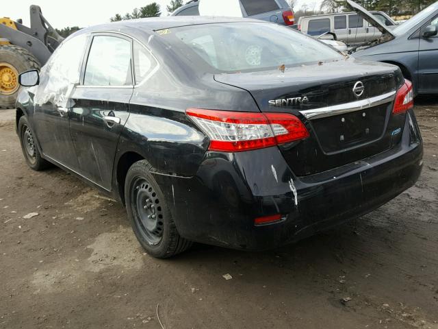 3N1AB7AP2DL771381 - 2013 NISSAN SENTRA S BLACK photo 3