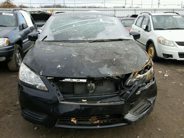 3N1AB7AP2DL771381 - 2013 NISSAN SENTRA S BLACK photo 9