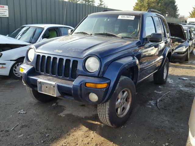 1J4GL58K62W200593 - 2002 JEEP LIBERTY LI BLUE photo 2