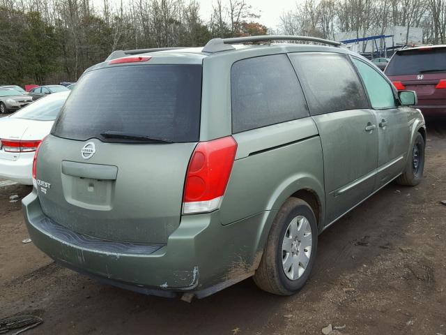 5N1BV28U76N110287 - 2006 NISSAN QUEST S GREEN photo 4