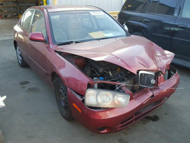 KMHDN45D82U392609 - 2002 HYUNDAI ELANTRA GL RED photo 1