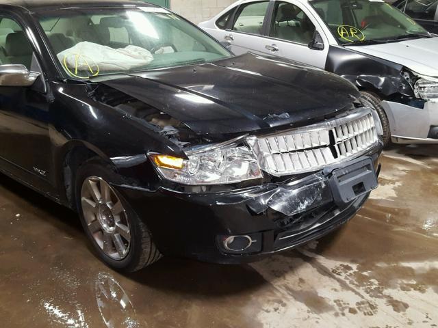 3LNHM26T27R661667 - 2007 LINCOLN MKZ BLACK photo 9