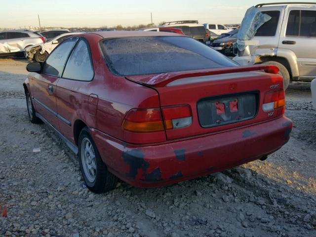 1HGEJ7223VL052658 - 1997 HONDA CIVIC HX RED photo 3