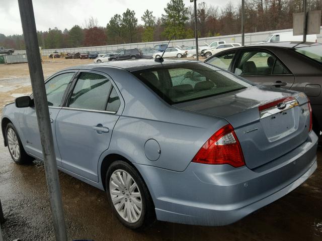 3FADP0L32AR130310 - 2010 FORD FUSION HYB BLUE photo 3