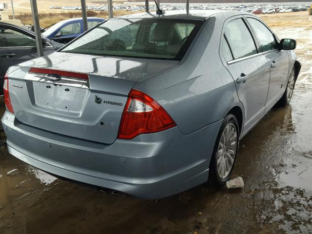 3FADP0L32AR130310 - 2010 FORD FUSION HYB BLUE photo 4