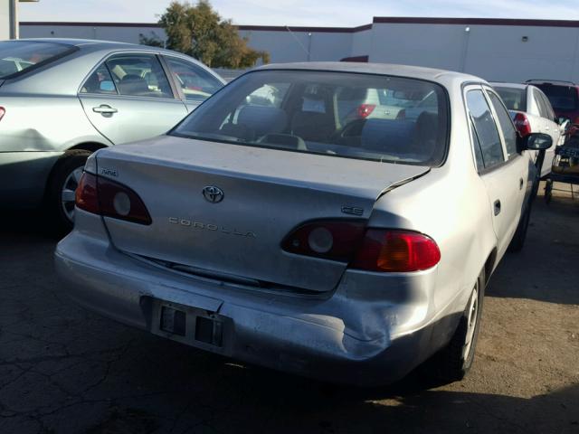 1NXBR12E52Z648485 - 2002 TOYOTA COROLLA CE SILVER photo 4