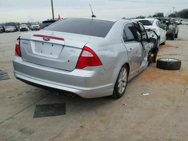 3FAHP0JA8CR355093 - 2012 FORD FUSION SEL SILVER photo 4