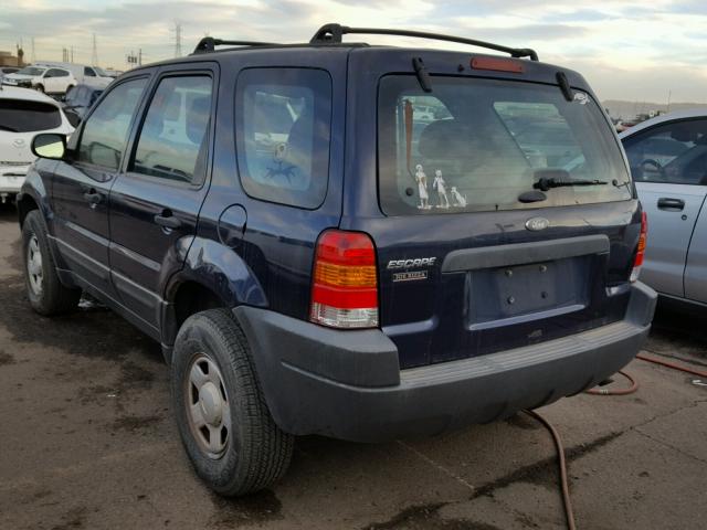 1FMYU02174KA89083 - 2004 FORD ESCAPE XLS BLUE photo 3