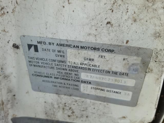 A7A687C235013 - 1977 AMERICAN MOTORS SPIRIT WHITE photo 10