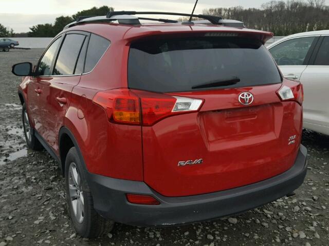 2T3RFREV1FW259504 - 2015 TOYOTA RAV4 XLE RED photo 3