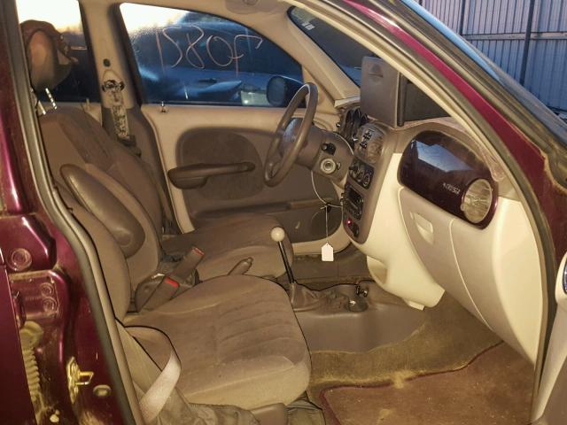 3C4FY48B02T350038 - 2002 CHRYSLER PT CRUISER BURGUNDY photo 5