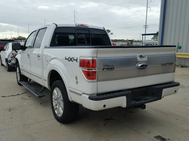 1FTFW1ET9DFB15443 - 2013 FORD F150 SUPER WHITE photo 3