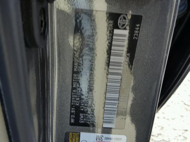 4T1BE46K67U037904 - 2007 TOYOTA CAMRY NEW CHARCOAL photo 10