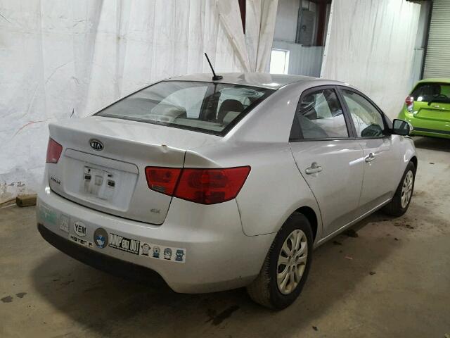 KNAFU4A21A5174232 - 2010 KIA FORTE EX SILVER photo 4