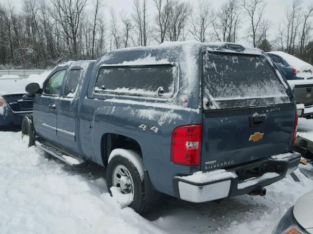 1GCRKREA4CZ342736 - 2012 CHEVROLET SILVERADO BLUE photo 3