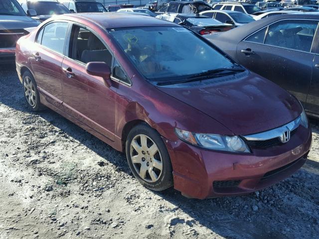 2HGFA16579H545414 - 2009 HONDA CIVIC LX RED photo 1