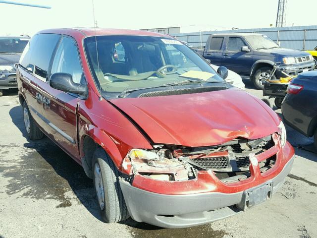 1B4GP25B02B515164 - 2002 DODGE CARAVAN SE RED photo 1