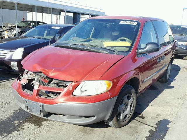 1B4GP25B02B515164 - 2002 DODGE CARAVAN SE RED photo 2