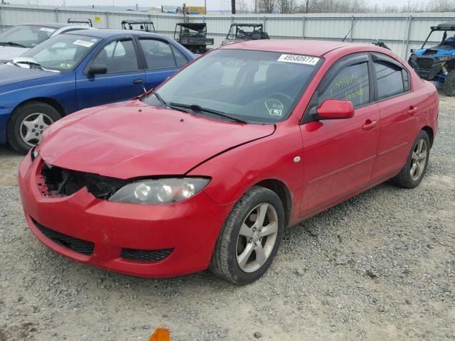 JM1BK12F151318933 - 2005 MAZDA 3 I RED photo 2