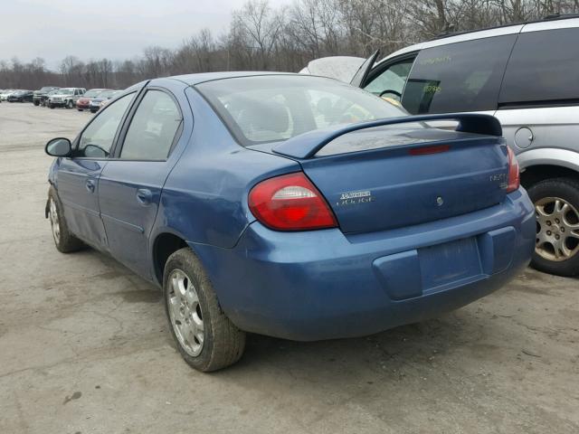 1B3ES56C13D118359 - 2003 DODGE NEON SXT BLUE photo 3