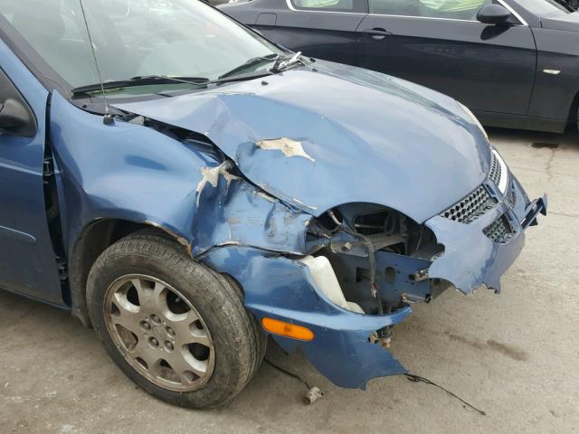 1B3ES56C13D118359 - 2003 DODGE NEON SXT BLUE photo 9