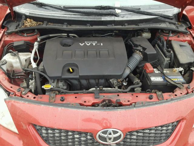 JTDBL40E29J036864 - 2009 TOYOTA COROLLA BA RED photo 7