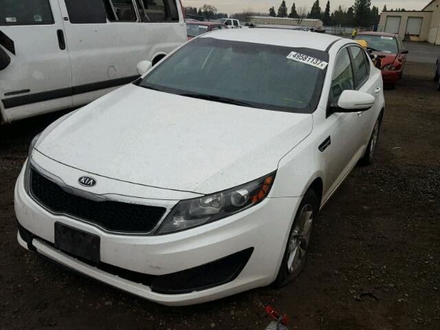 KNAGM4A70B5174353 - 2011 KIA OPTIMA LX WHITE photo 2