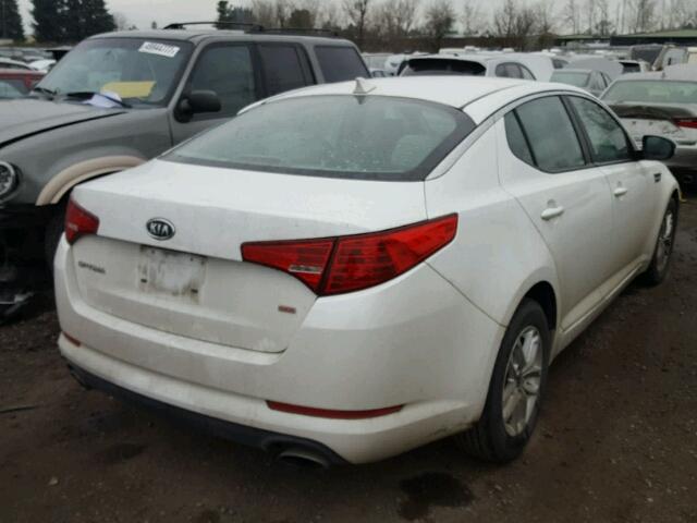 KNAGM4A70B5174353 - 2011 KIA OPTIMA LX WHITE photo 4