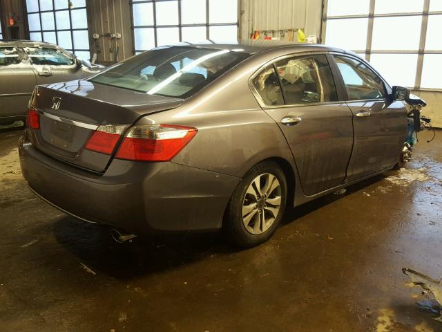 1HGCR2F30FA061109 - 2015 HONDA ACCORD LX GRAY photo 4