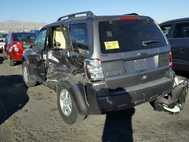 1FMCU0D74AKB28882 - 2010 FORD ESCAPE XLT GRAY photo 3