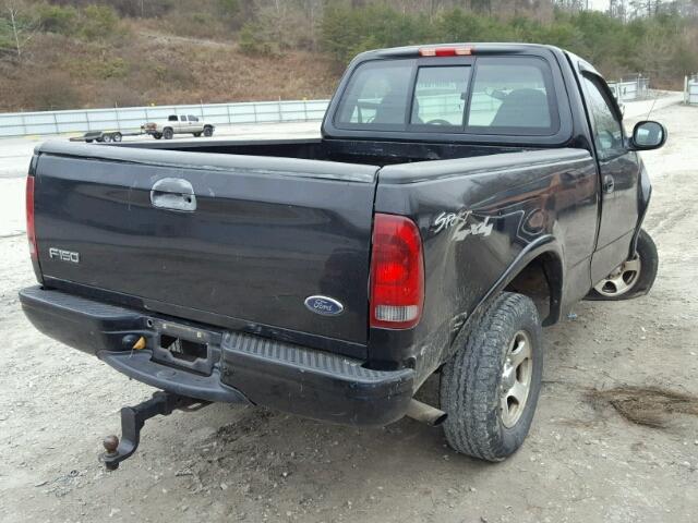 1FTRF18232NA80210 - 2002 FORD F150 BLACK photo 4