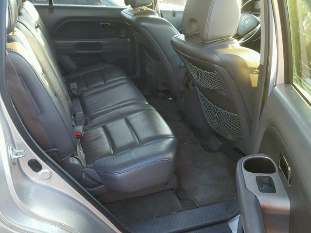 5FNYF28687B010597 - 2007 HONDA PILOT EXL SILVER photo 6