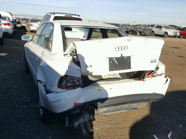 WAUED28DXXA227422 - 1999 AUDI A4 2.8 QUA WHITE photo 3