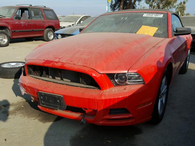 1ZVBP8EM1E5222181 - 2014 FORD MUSTANG RED photo 2