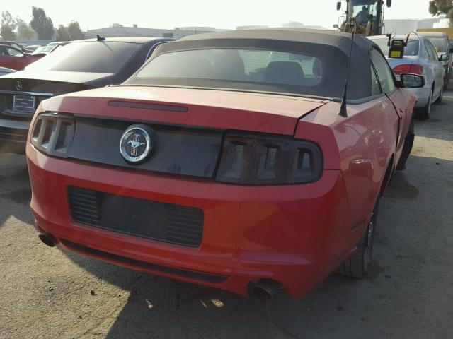 1ZVBP8EM1E5222181 - 2014 FORD MUSTANG RED photo 4