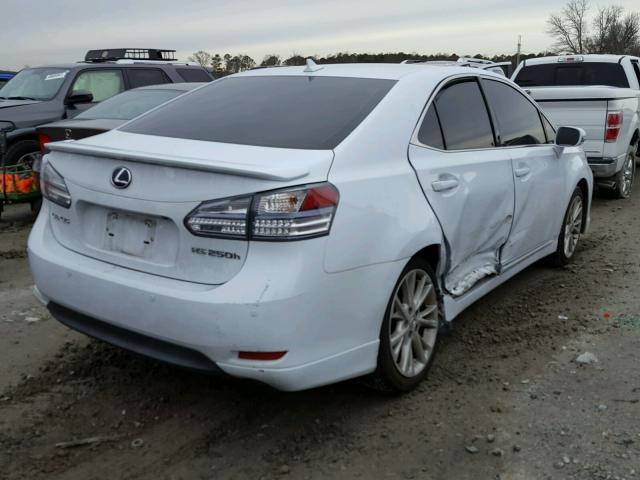 JTHBB1BAXA2008254 - 2010 LEXUS HS 250H WHITE photo 4