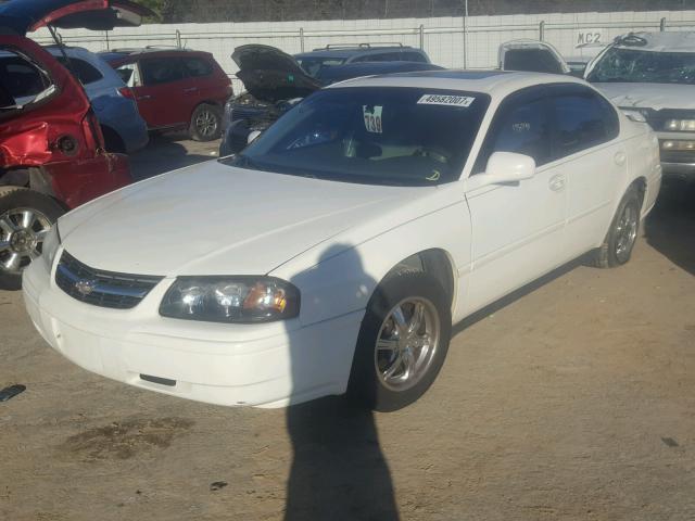 2G1WF52E959390374 - 2005 CHEVROLET IMPALA WHITE photo 2