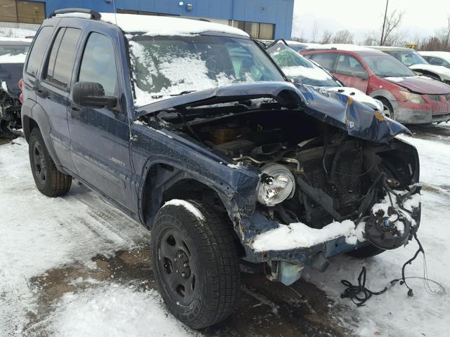 1J4GL48K04W255876 - 2004 JEEP LIBERTY SP BLUE photo 1