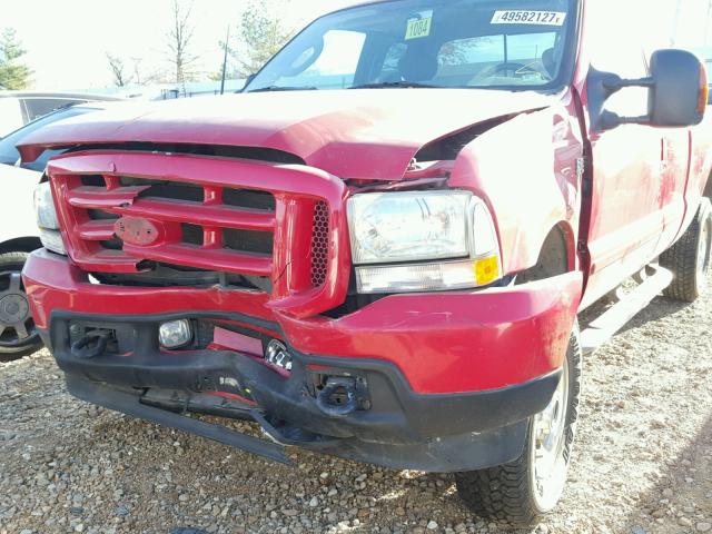 1FTNX21L23EC68769 - 2003 FORD F250 SUPER RED photo 9