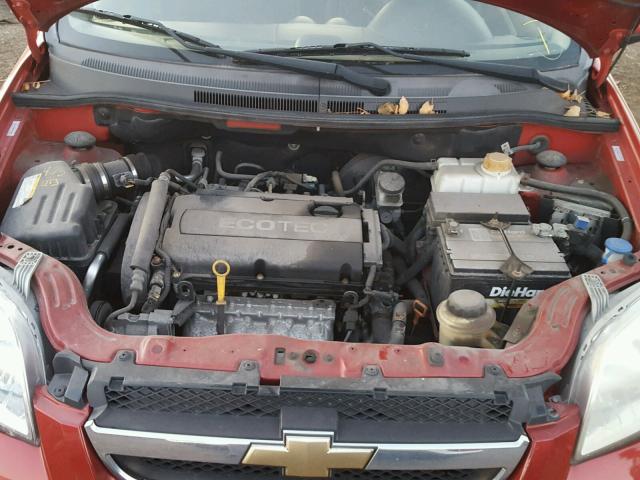 KL1TD5DE6BB134983 - 2011 CHEVROLET AVEO LS RED photo 7