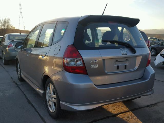 JHMGD37628S072153 - 2008 HONDA FIT SPORT GRAY photo 3