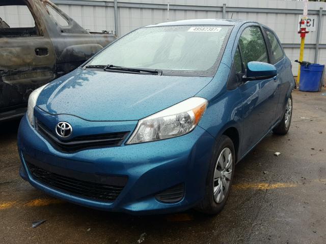 JTDJTUD35CD538665 - 2012 TOYOTA YARIS BLUE photo 2