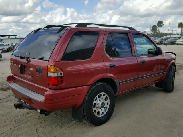 4S2CK58W2W4309519 - 1998 ISUZU RODEO S RED photo 4