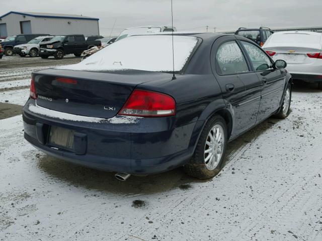 1C3AL56U61N527696 - 2001 CHRYSLER SEBRING LX BLUE photo 4